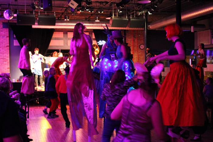 Stilt Dancers at the Bedlam Theater in Lowertown