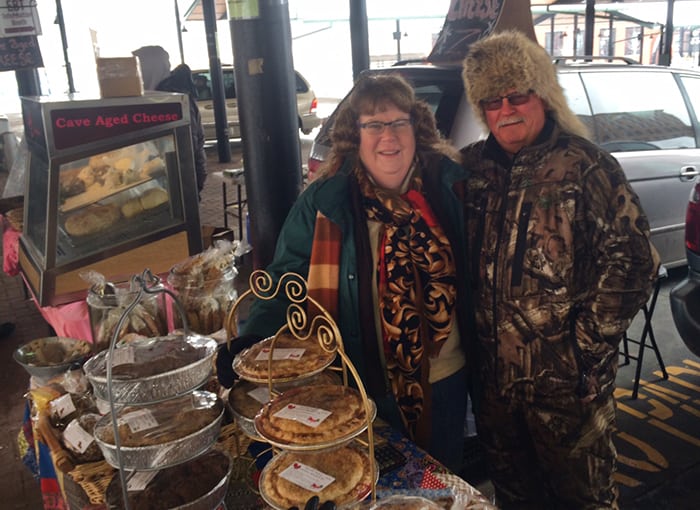 Mary and Bruce with Douville Bakery at Saint Paul Farmer's Market