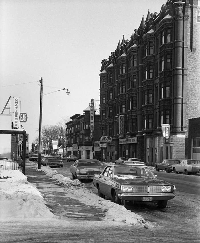 © Clifford M. Renshaw/Minnesota Historical SocietyThe Angus Hotel at 165 North Western Avenue, 1971.